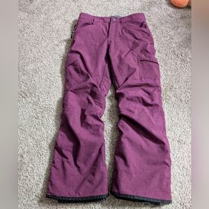 Kids Boulder Gear Cargo Ski Snow Pants w/ extended cuff: Large Purple Insulated